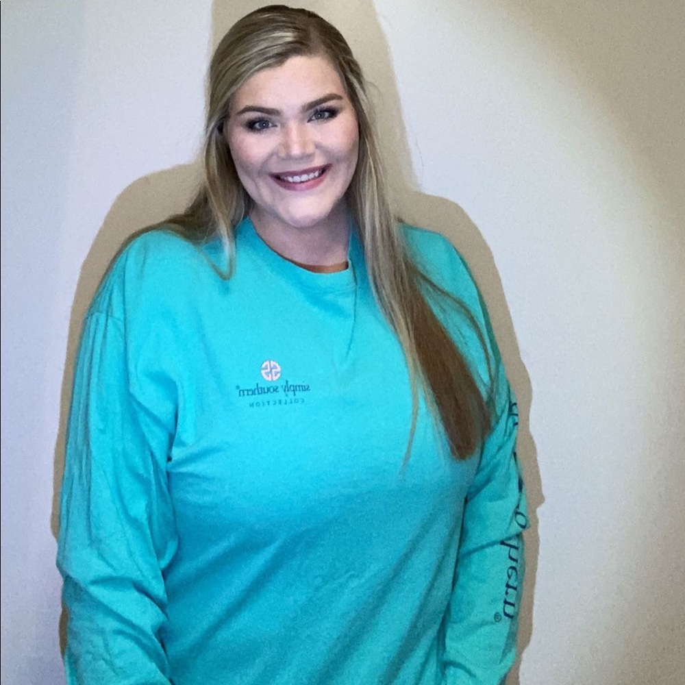 Long Sleeve Teal Simply Southern Tee